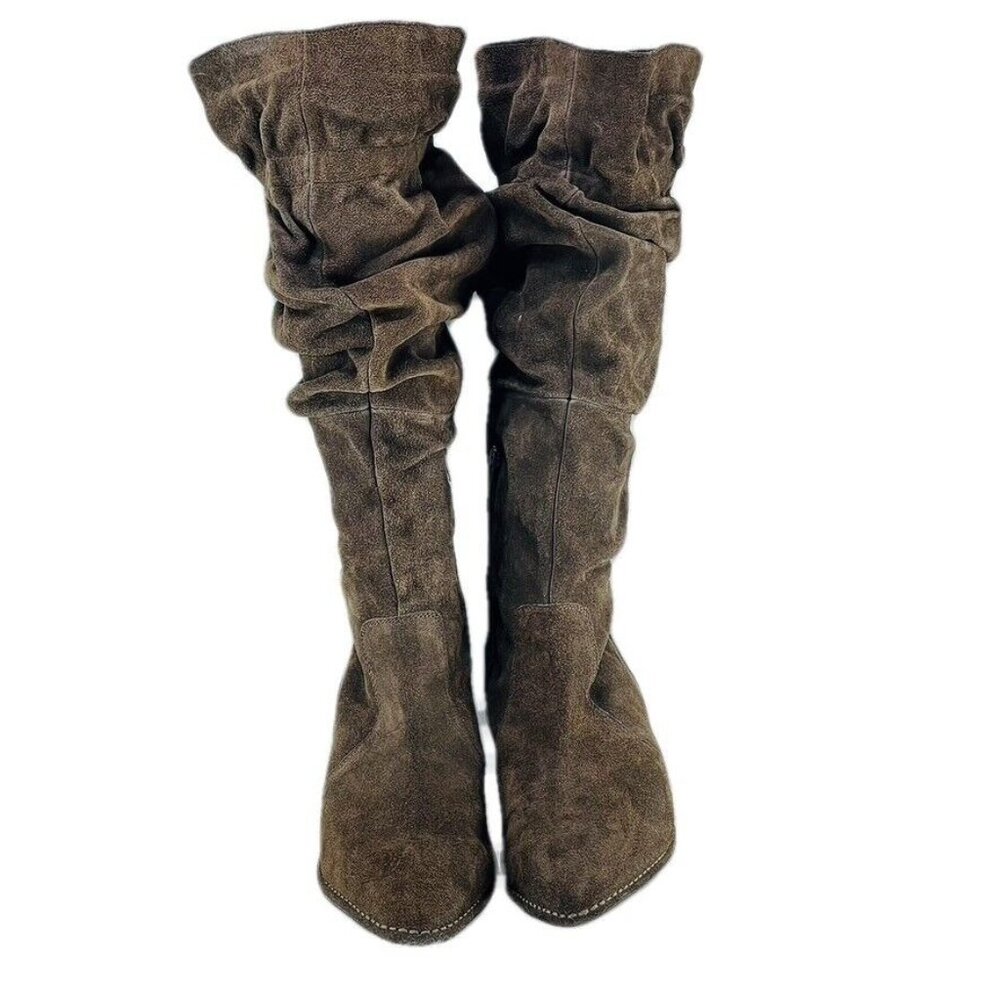 Hot from Hollywood 11W Brown Leather Slouchy Knee High Boots For Wome - Picture 2 of 13